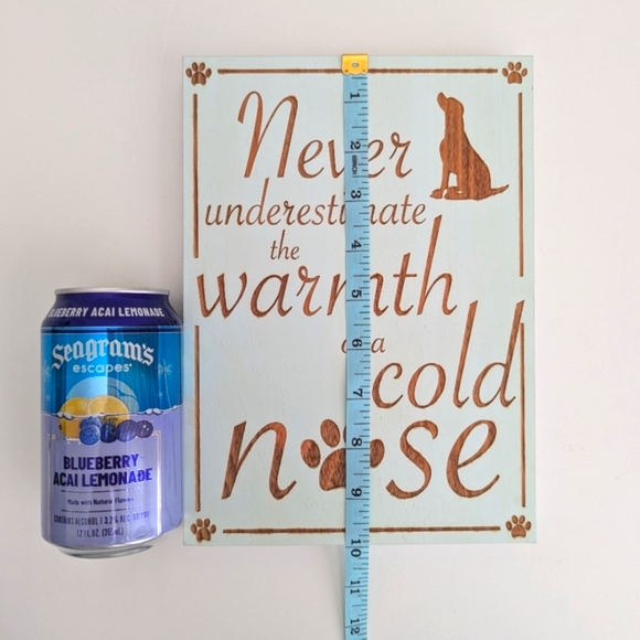 NEW FIRE & PINE Dog Lover Owner Artisan Wall Art Carolina USA Wood Seafoam Green - Picture 5 of 11